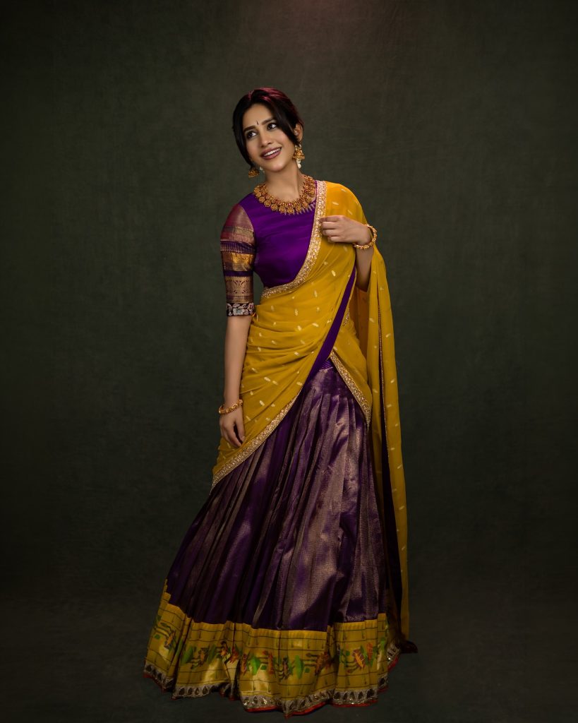 Nabha Natesh classic look in yellow saree August 2, 2026 (1)