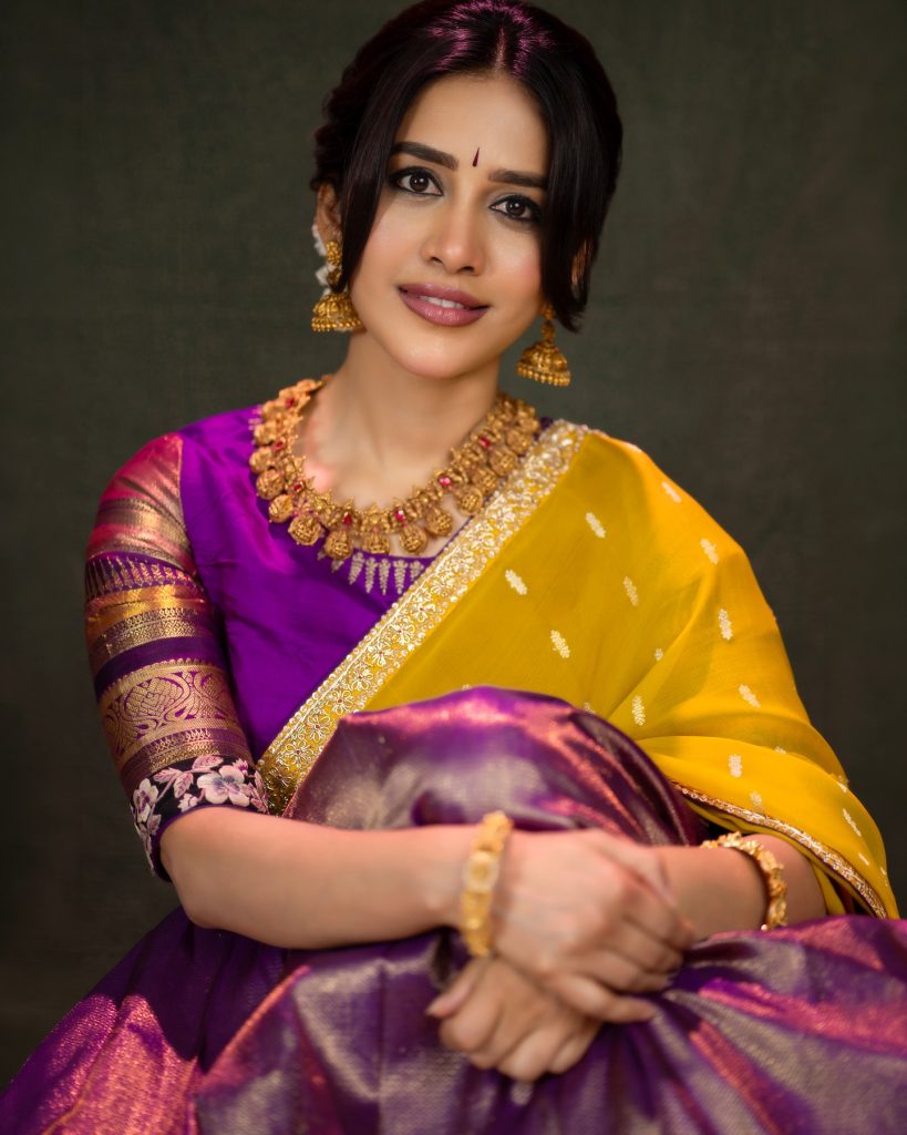 Nabha Natesh classic look in yellow saree August 2, 2026 (3)
