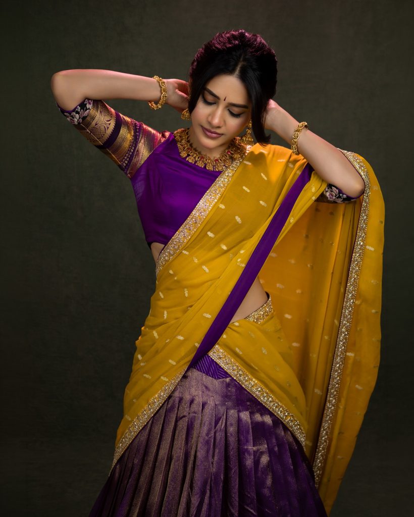 Nabha Natesh classic look in yellow saree August 2, 2026 (5)