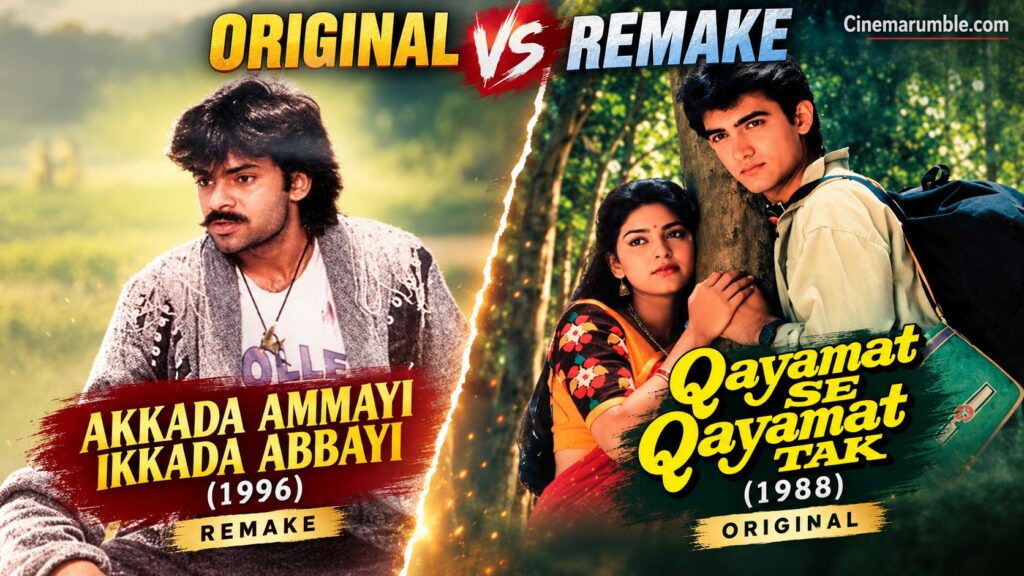 1. Akkada Ammayi Ikkada Abbayi (1996) Qayamat Se Qayamat Tak (1988)