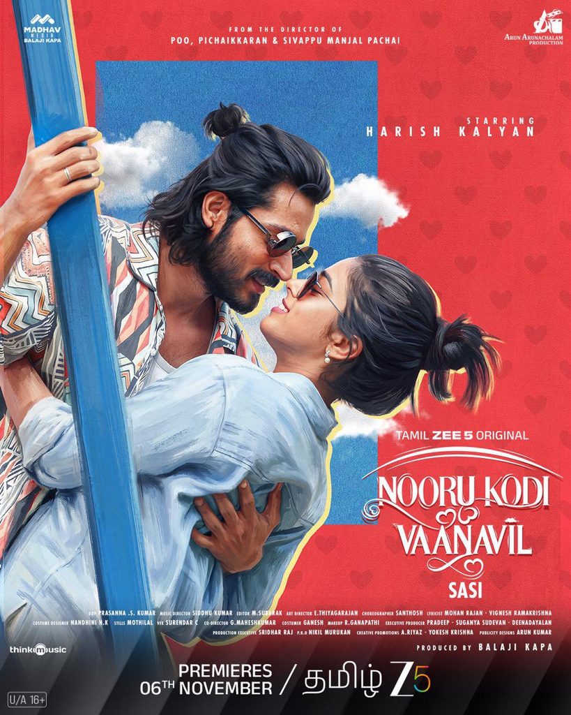 Harish Kalyan, Siddhi Idnani starring #NooruKodiVanavil goes for Direct OTT Release Premiers Nov 6 on Z5