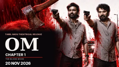 Dhanush OM Chapter 1 movie promotional featured artwork for the November 2026 release