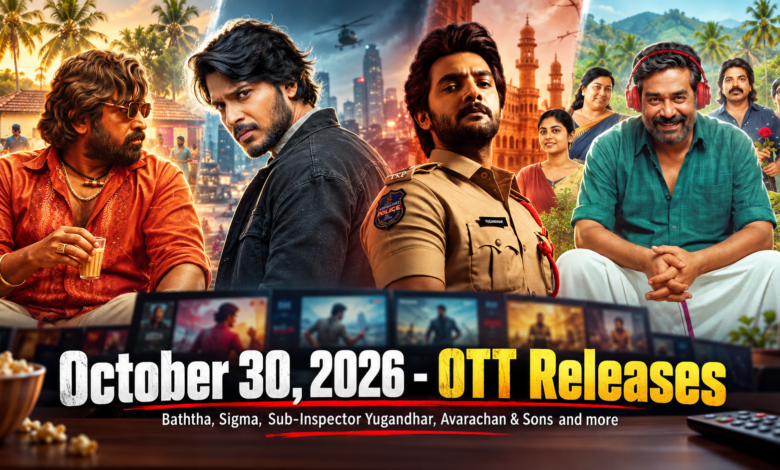 October 30, 2026 OTT Releases