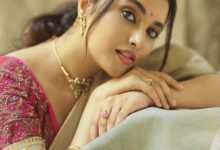 Priyanka Mohan latest photos in white saree (6)