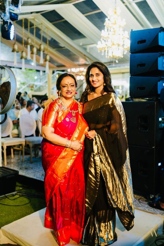 Shalini Ajithkumar with Anirudh Mother at Anirudh Navarathri function Oct 21, 2026
