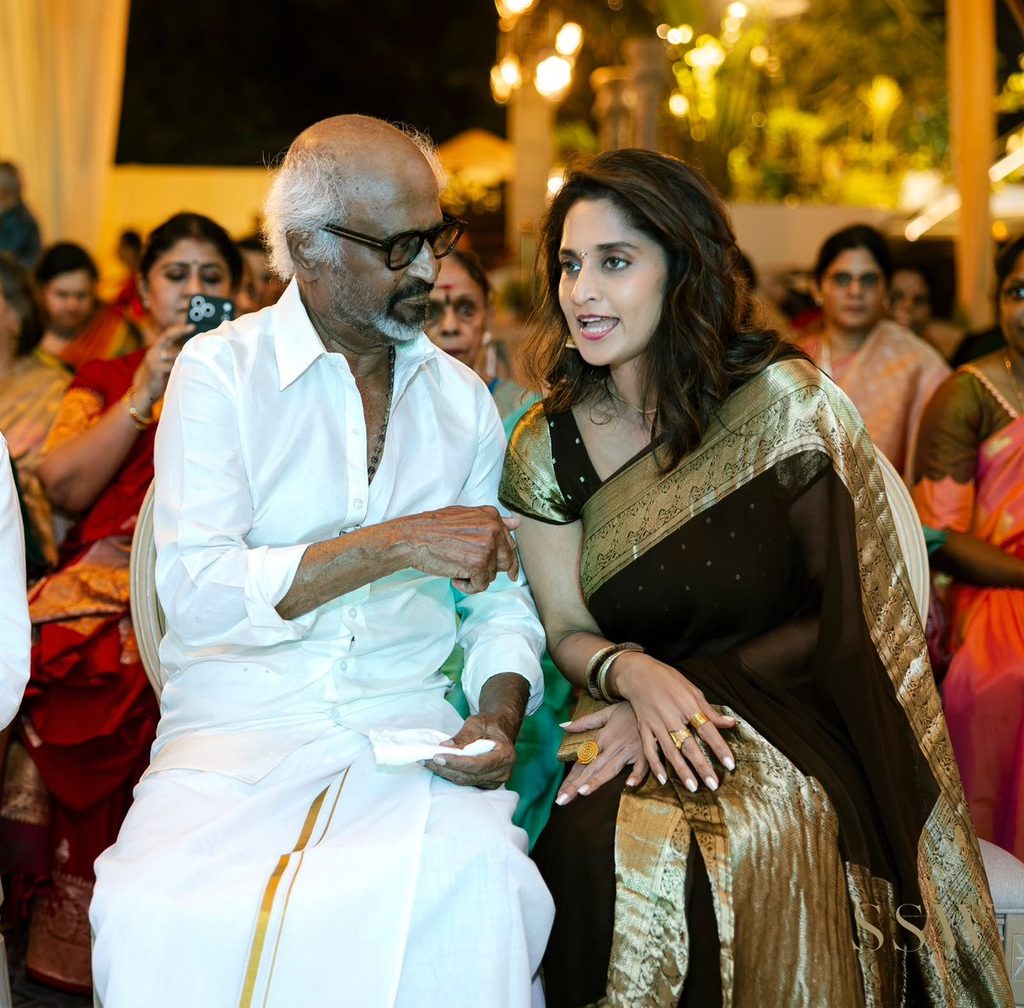 Shalini Ajithkumar with Rajinikanth Anirudh Navarathri function Oct 21, 2026