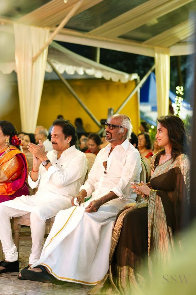 Shalini Ajithkumar with Rajinikanth, Anirudh father at Anirudh Navarathri function Oct 21, 2026 (2)